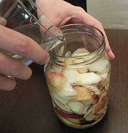 homemade vinegar pour the water