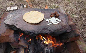 Hot Stone Cooking primitive