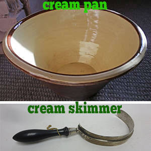 cream pan and cream skimmer