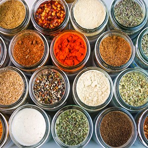 Spices, herbs and salt