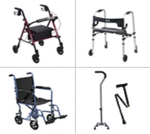 walkers, crutches and other mobility devices