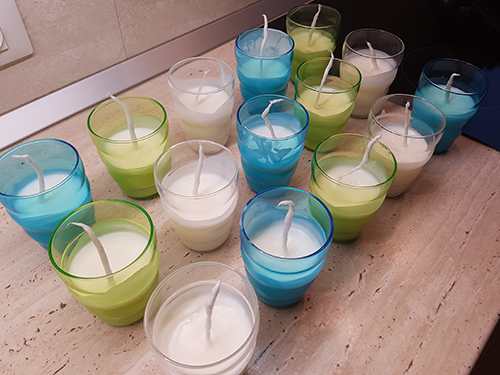 soy candles finished