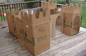 reuse cardboard-castle