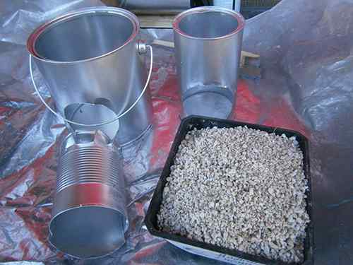 tin can rocket stove materials