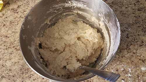 amish sweet bread making the dough1