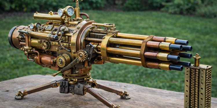 Homemade .22 Cal Steampunk Gatling Gun