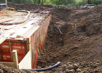 burying shipping container