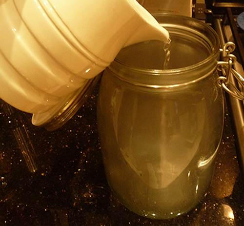 How to Can Water - Pouring water