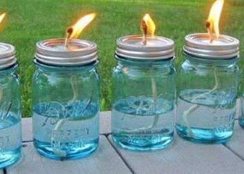 How To Make Survival Lamps With Used Cooking Oil and Mason Jars