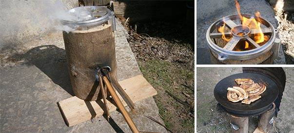 How to Make Your Own Rocket Stoves (part 1 - Log Rocket Stove)