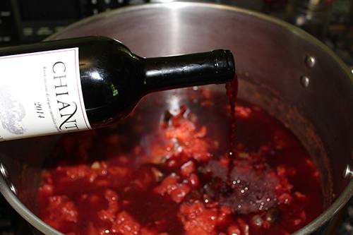 Adding Red Wine