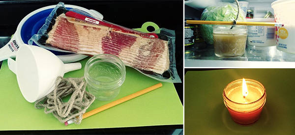 How To Make a Bacon Grease Survival Candle