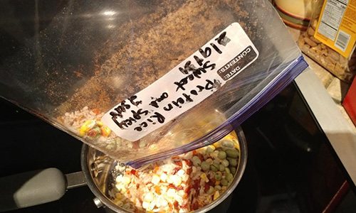 Meal In A Bag: Sweet And Spicy Meat And Rice 