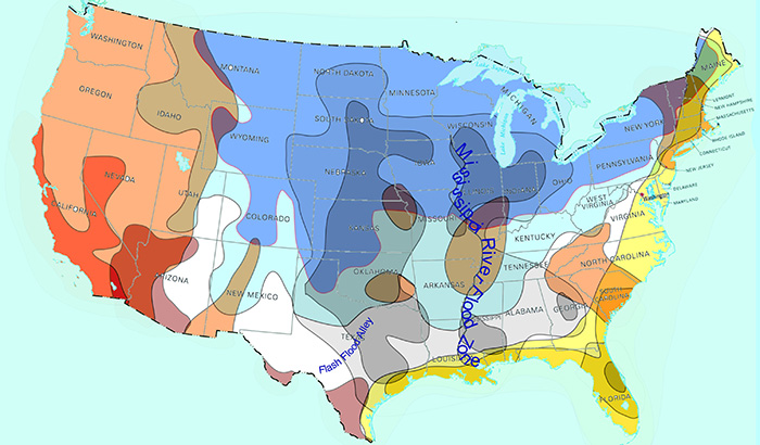 US Natural Disasters Map. What Calamity Do You Need To Prepare For?