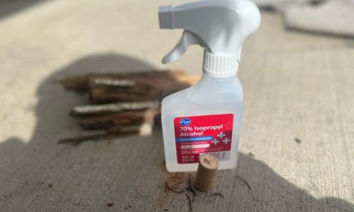 rubbing alcohol and cork