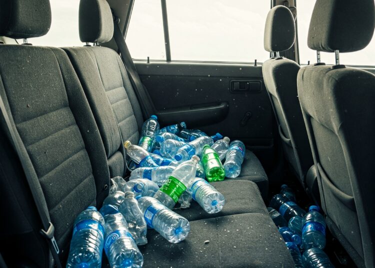 Water Bottles in a Car