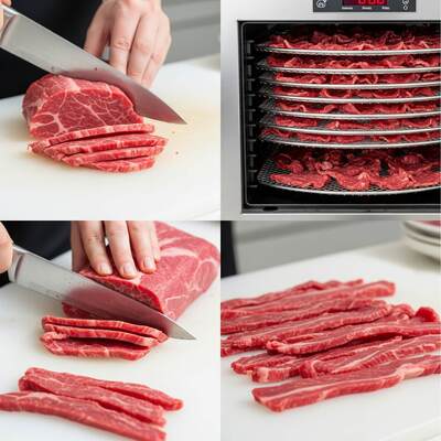 Preparing Pemmican Meat