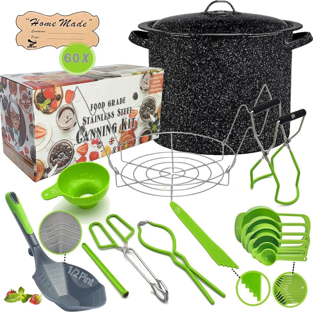 Water Bath Canning Pot with Rack and Lid