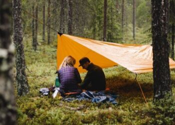 camping tarp outing