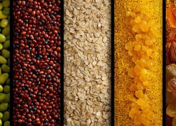 Grains, rice, edamame, beans