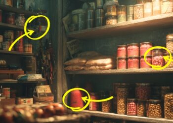 Pantry with jars and gas tanks