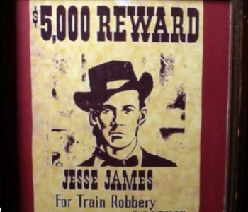 Jesse James fugitive wanted