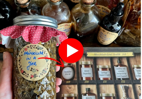 Remedies book and a jar