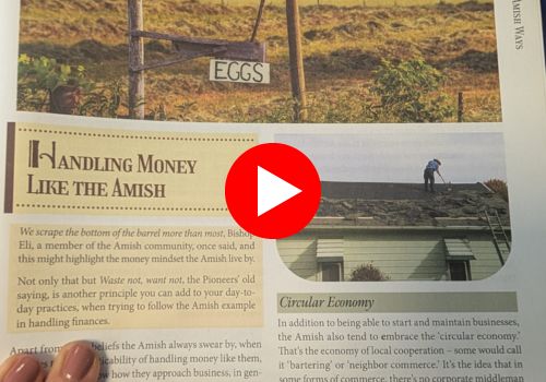 Amish bartering banner