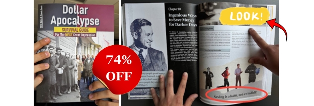 Sneak Peek inside the survival book Dollar Apocalypse - book cover and one chapter revealed