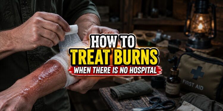 how to treat burns when there is no hospital